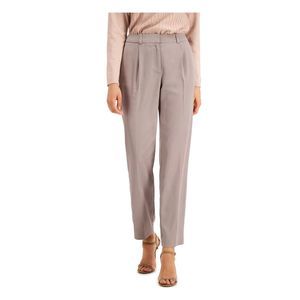 ALFANI Womens Beige Pleated Zippered Stay-put Slim Fit Wear To Work Pants 8